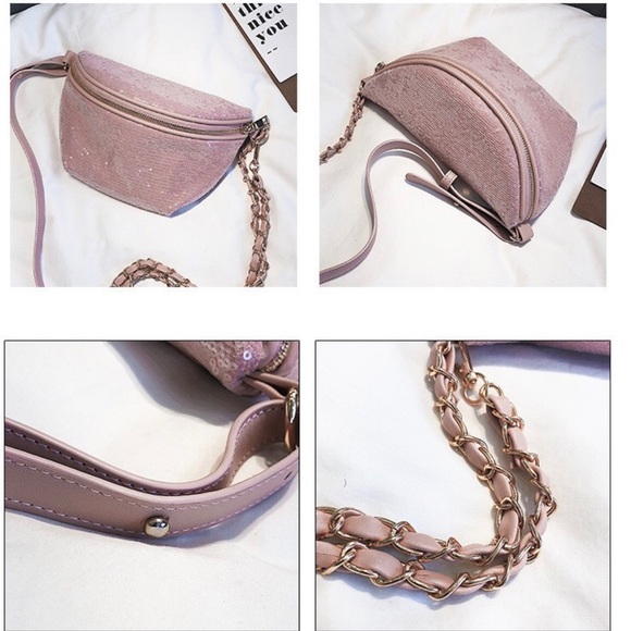 Luxee Ville Jody Mint Sequin Fanny Crossbody Bag - Picture 7 of 8